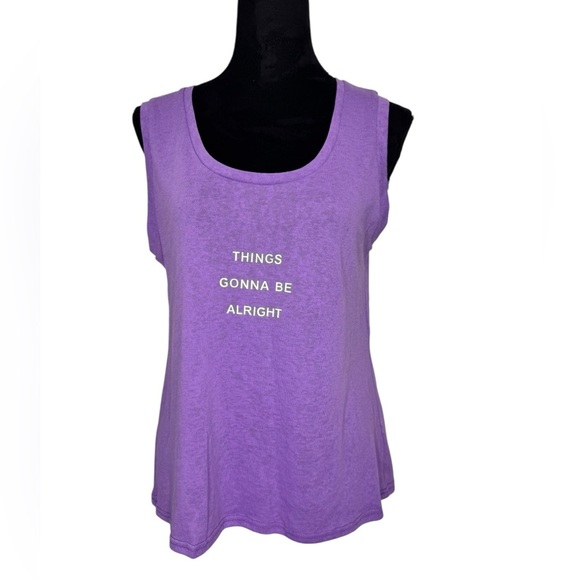 Lili Sidonio Molly Bracken Linen Blend Sleeveless Top Purple - Picture 2 of 10